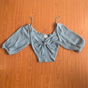 Urban Outfitters Blue Knit Crop Top